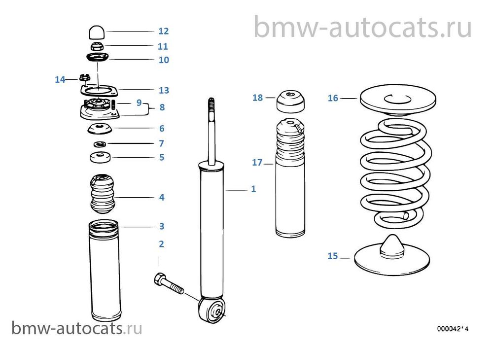 Опори (подушки) задніх амортизаторів до BMW E30 Е36 Е46 Z3