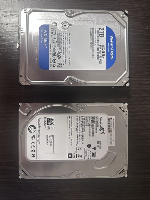 Жорсткий диск WD Blue 2TB (Кінець 2024) + Seagate 500GB.