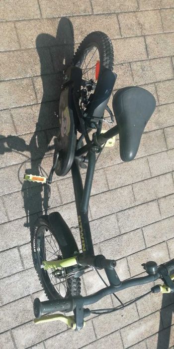 BICICLETA criança 16 polegas 4,5-6 anos 500 Dark Hero B'TWIN