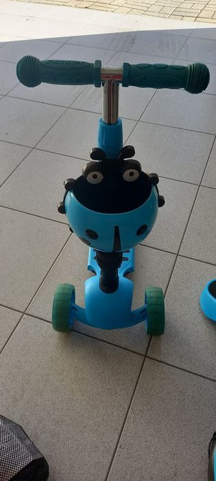 Trotinete de criança Scootter EVO Azul + Capacete + Cotoveleiras + Joelheiras