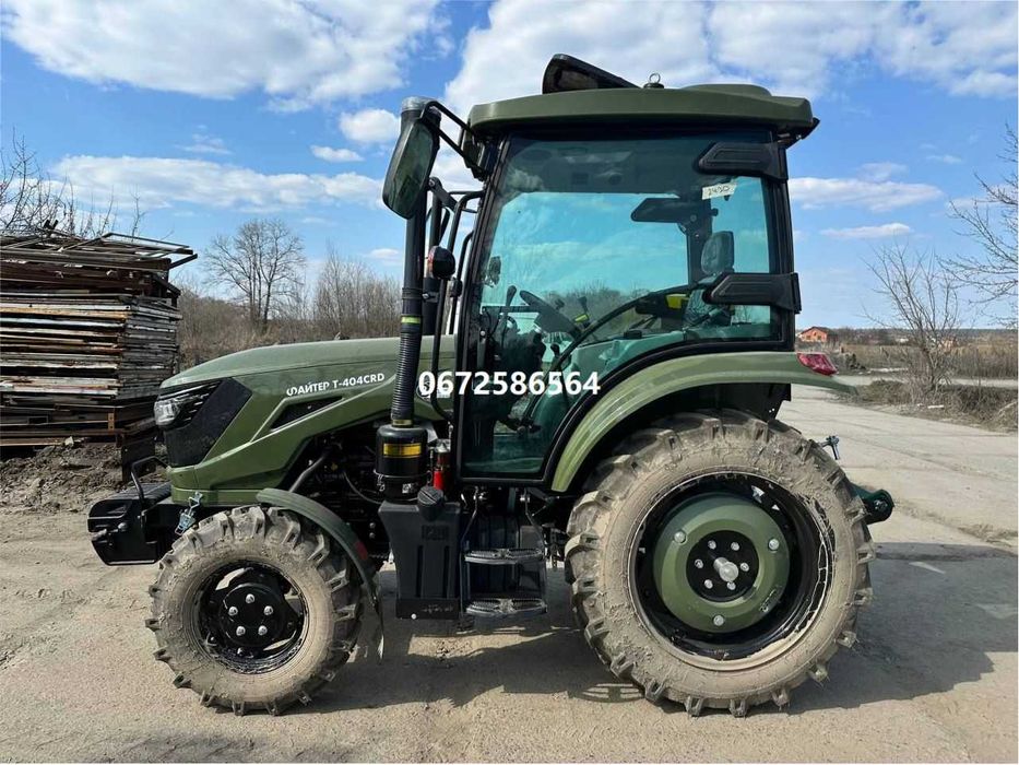 Мінітрактор Файтер Т-404СRD з кабіною  2 диск.счеплення реверс примусова доставка безкоштовна під двір перед відправкою скидаемо відео огляд трактора