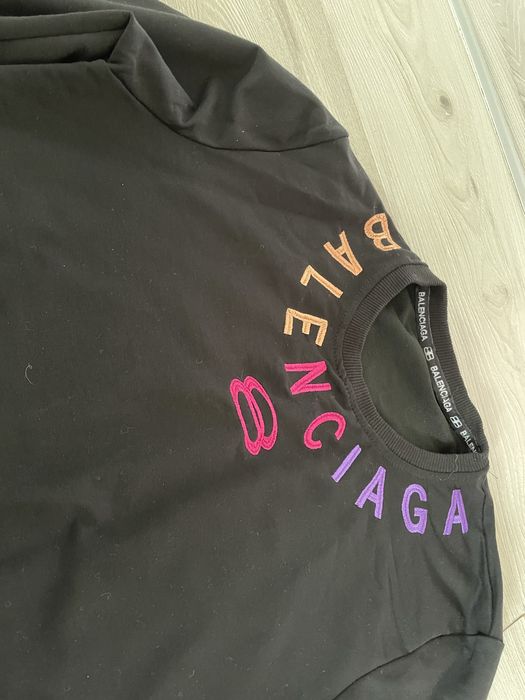 Czarna ciepla bawelniana bluza Balenciaga rozmiar S/M