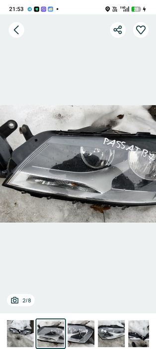 Passat b7 фара лампа пассат