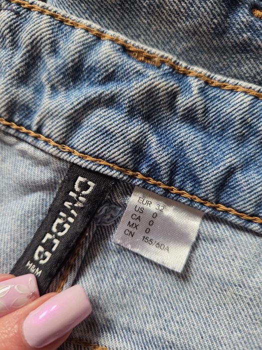 Szerokie spodnie jeansowe h&m 32