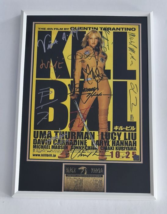 Moldura Filme Kill Bill com Autógrafos (A4)