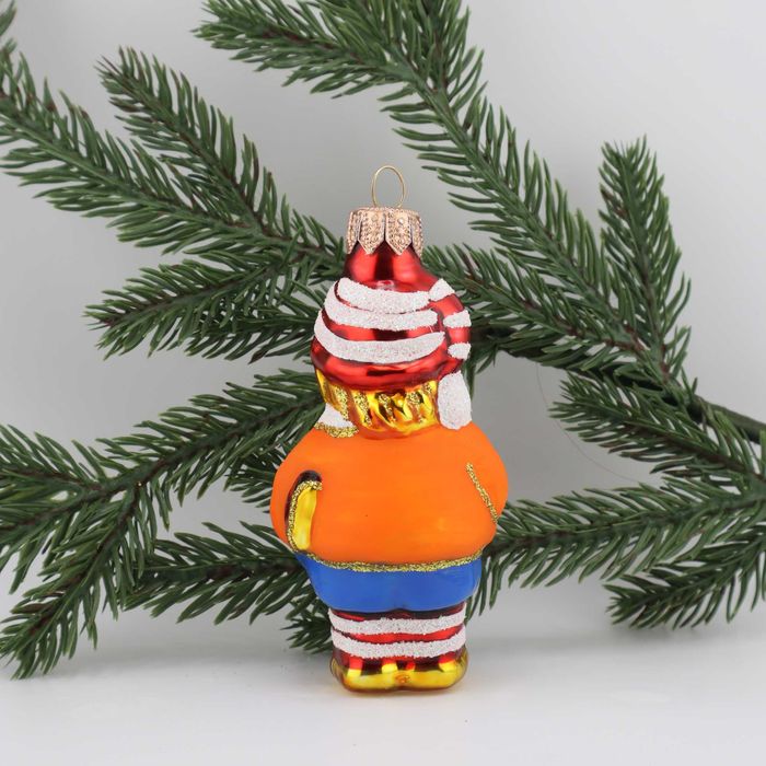 Szklane zabawki choinkowe - Pinokio Buratino 4 sztuki