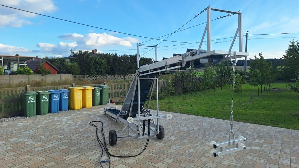 Podajnik, taśmociąg do zbioru kapusty, warzyw