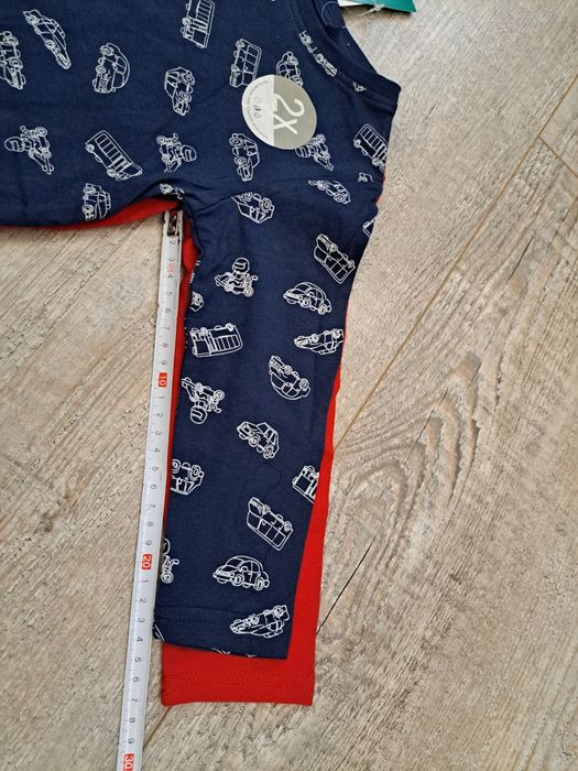 T-shirt chłopięcy dł rękaw - 2 pak - rozm 92