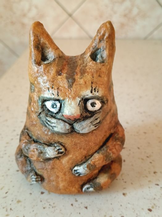 котики папье-маше ручная работа