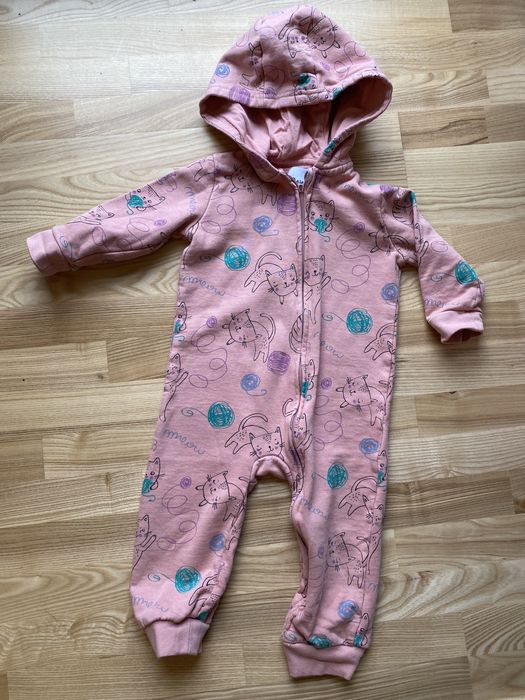 Elefun kombinezon rampers śpioch w kotki