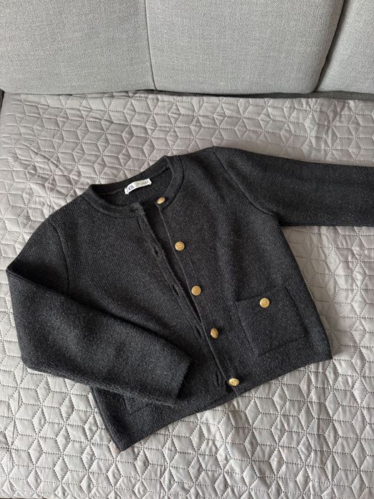 графітовий кардиган Zara