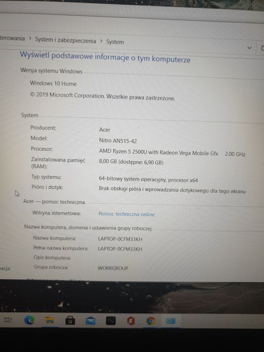 Laptop Acer Nitro 5 15.6 cali