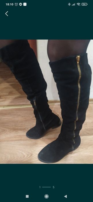 Сапоги замшевые демисезонные