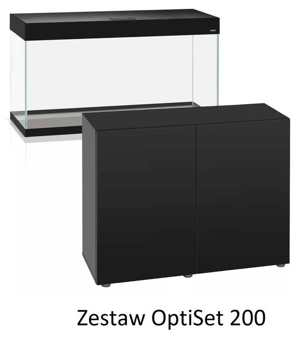AQUAEL Zestaw Akwariowy z szafką OPTISET czarny/biały/szary 200L