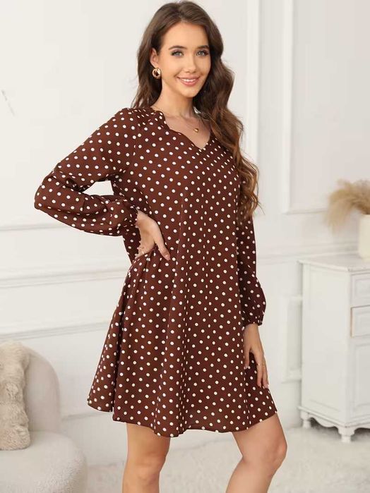 Vestido túnica decote em V