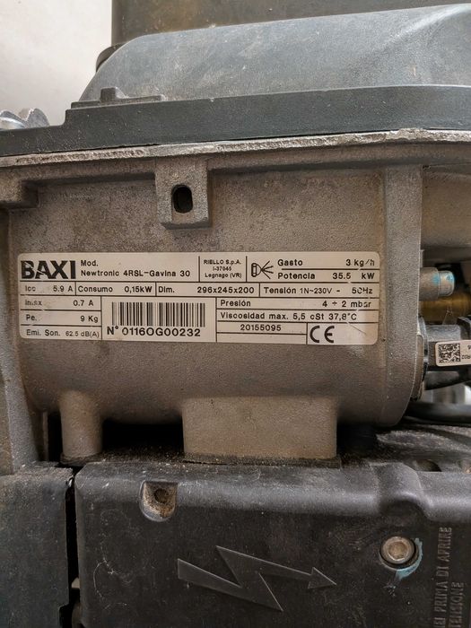 Queimador a gasóleo para Caldeira BAXI gavina 30 gti plus