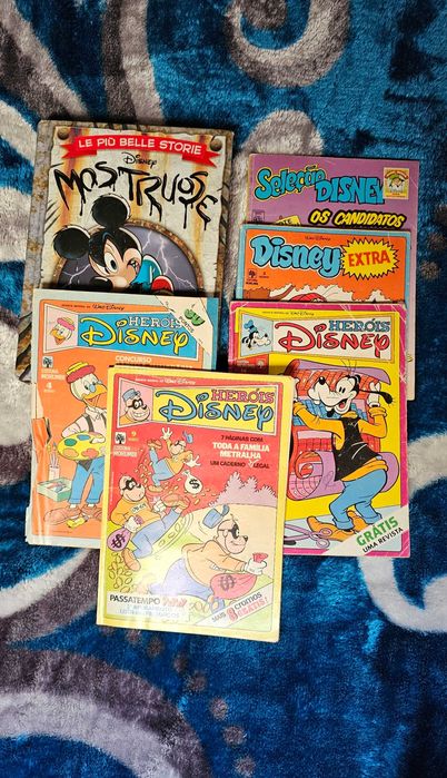 6 BD's Disney - várias - anos 80