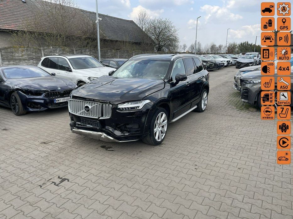 Volvo XC 90 T8 AWD Plug IN HAK Skóra Kamery360 Panorama Pamięć 7 Os.