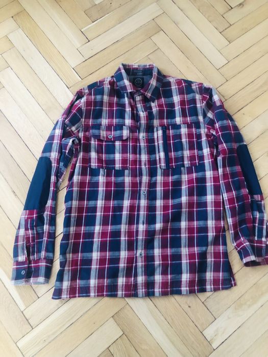 Koszula flanelowa WRANGLER ATG z guzikami, męska, rozmiar S w kratę