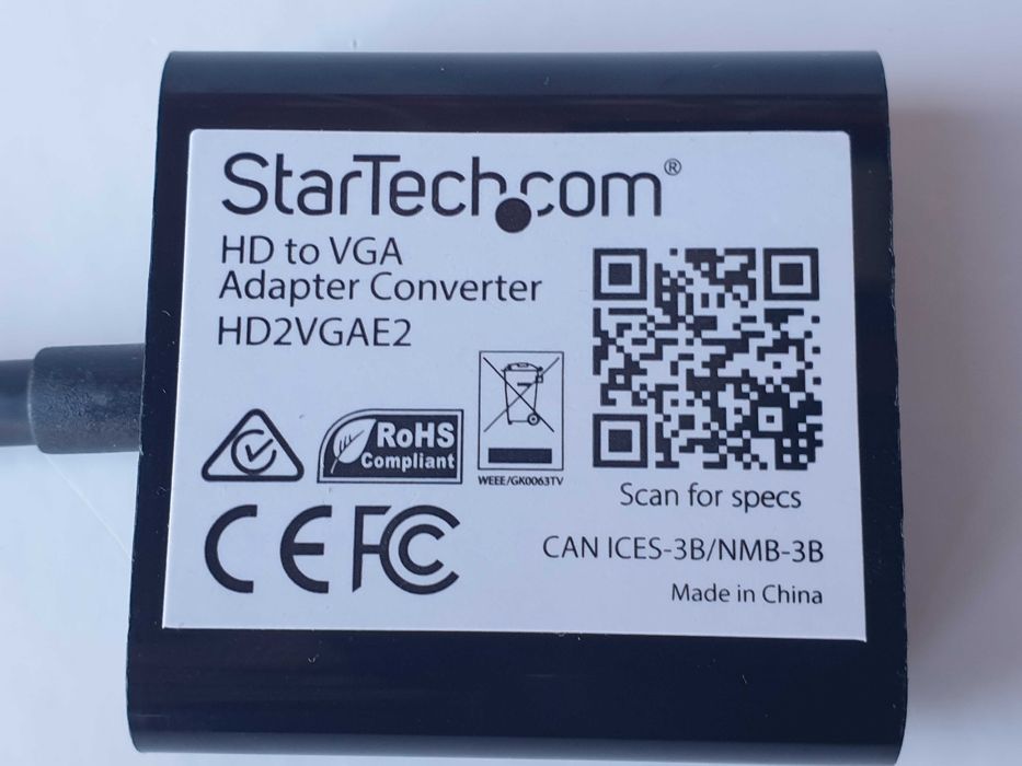 адаптер  HDMI to VGA StarTechcom HD2VGAE2 кабель HP 924318 1.8м