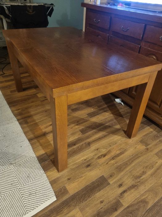 Stół dębowy rozkładany - kolor dąb rustykalny