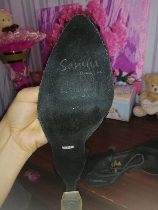 Жіночі чорні бальні туфлі (Sansha)