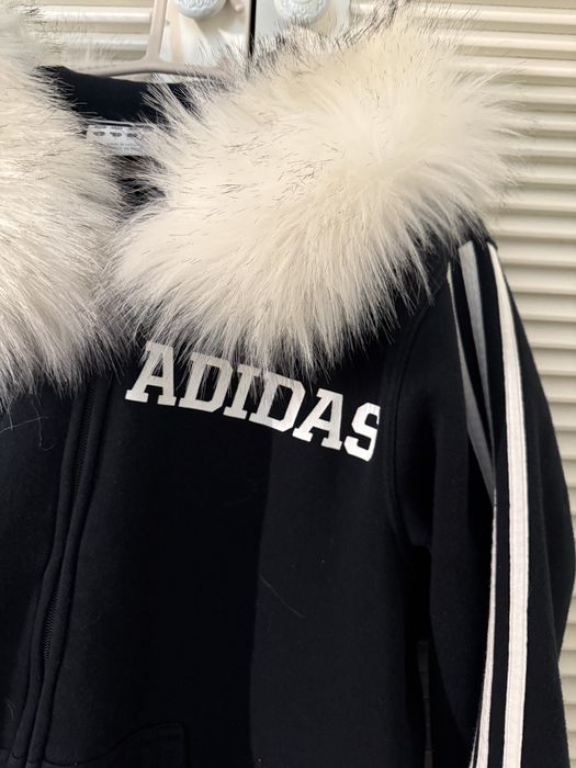 кофта адидас с мехом
