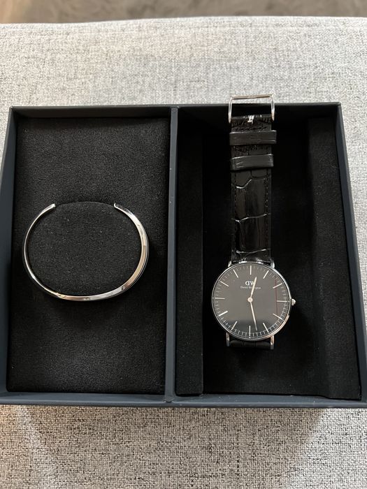 Zestaw Daniel Wellington, zegarek damski Reading 36 mm i bransoletka.