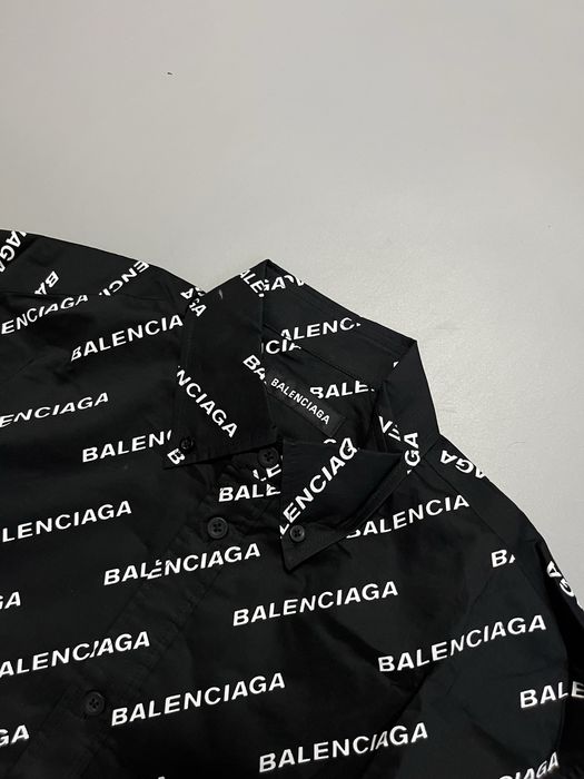 Рубашка Balenciaga Logo Print Monogram Size 38 S
