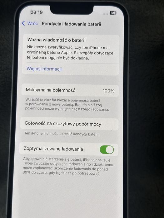 iPhone 14 100% baterii