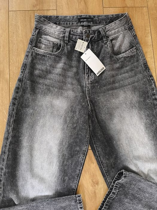 Spodnie nowe baggy szerokie nogawki  jeans czarne