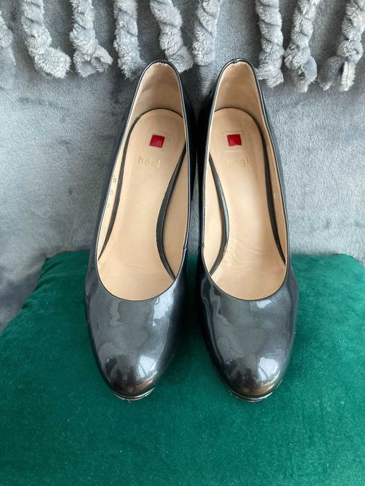 Premium szpilki HÖGL - 100% skóra - rozm. 39 (UK 6)