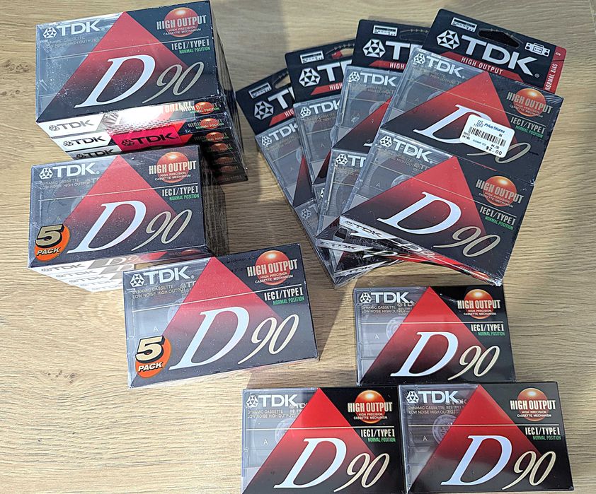 Аудіокасети TDK D60 High Output USA лот 10 штук