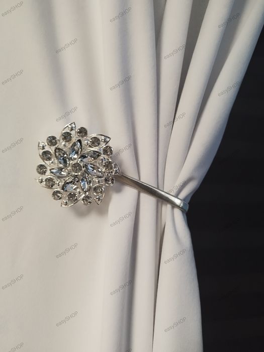 2 Spinki srebrne na magnes w stylu Glamour