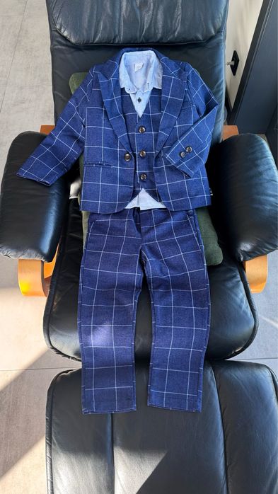 Костюм набір на хлопчика 4-ка,елегантний картатий комплект 110 р