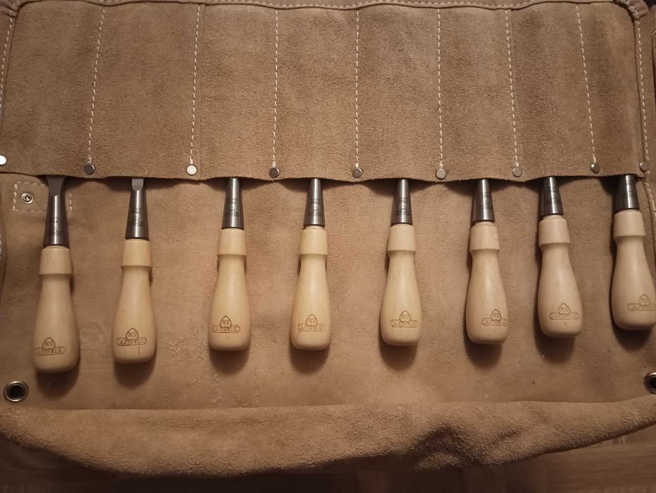 Formões Stanley Sweetheart (SW) – Conjunto Completo + Estojo em Couro