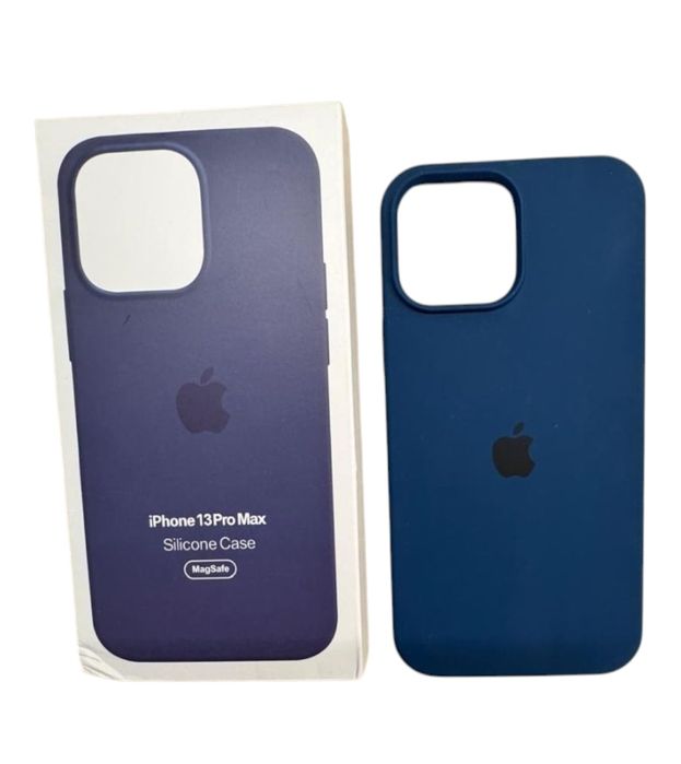 Nowe silikonowe etui case do iPhone 13 Pro Max z logo granatowe super