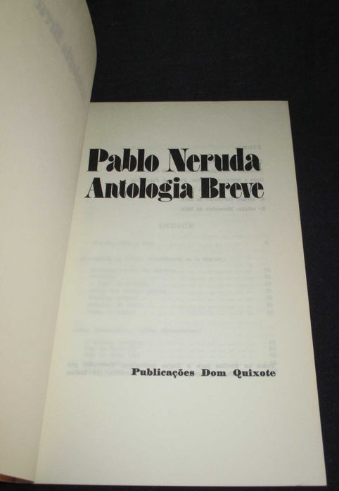 Livro Antologia Breve Pablo Neruda
