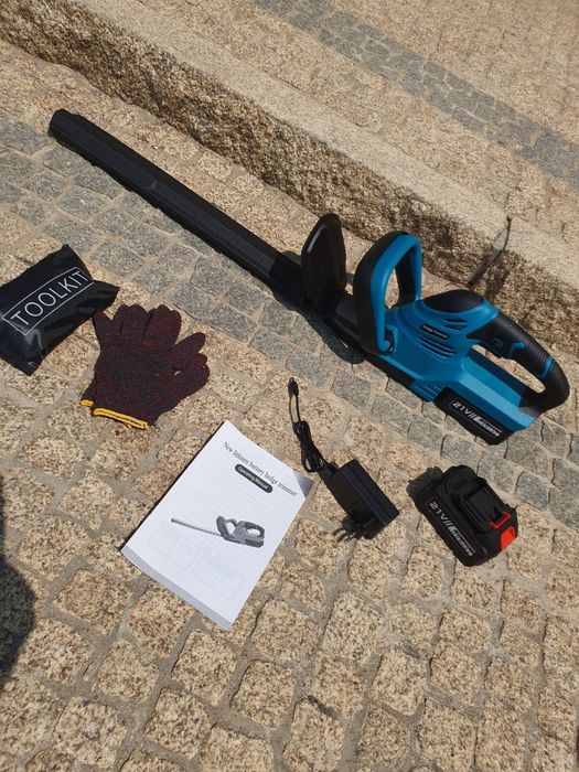 Corta-Sebes e Arbustos a Bateria 21V + 2 Baterias de Lítio (NOVO)