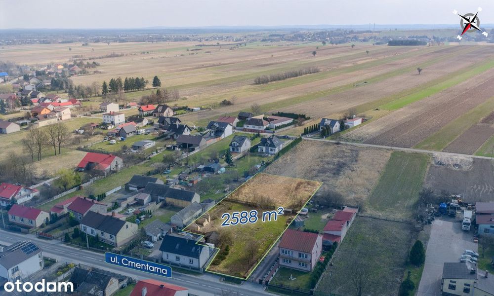 Działka w spokojnej okolicy Mstowa