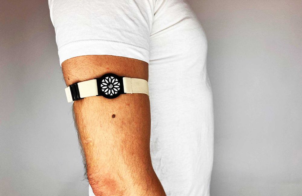 Opaska na sensor FreeStyle Libre 2 - Stokrotka - Beżowa -WYSYŁKA24h