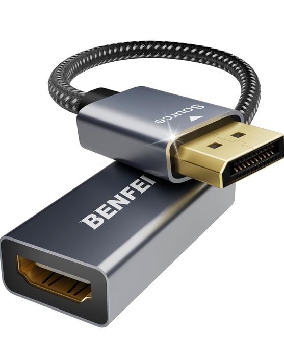 Kabel adaptera BENFEI 4K DisplayPort na HDMI, (2K 60 Hz, 1080p 120 Hz