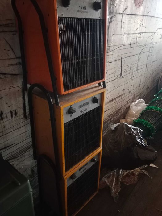 Nagrzewnice 15 kw uszkodzone cena za całość