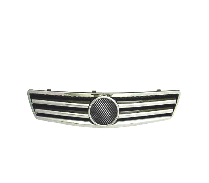 GRELHA FRONTAL PARA MERCEDES SL R129 89-98 LOOK AMG PRETO CROMADO