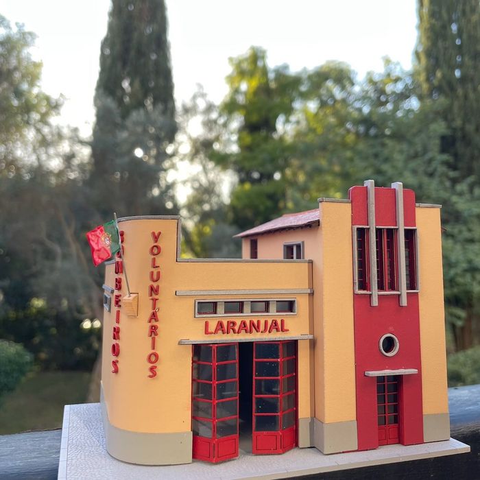 Modelismo Ferroviário - Maquete Quartel dos Bombeiros