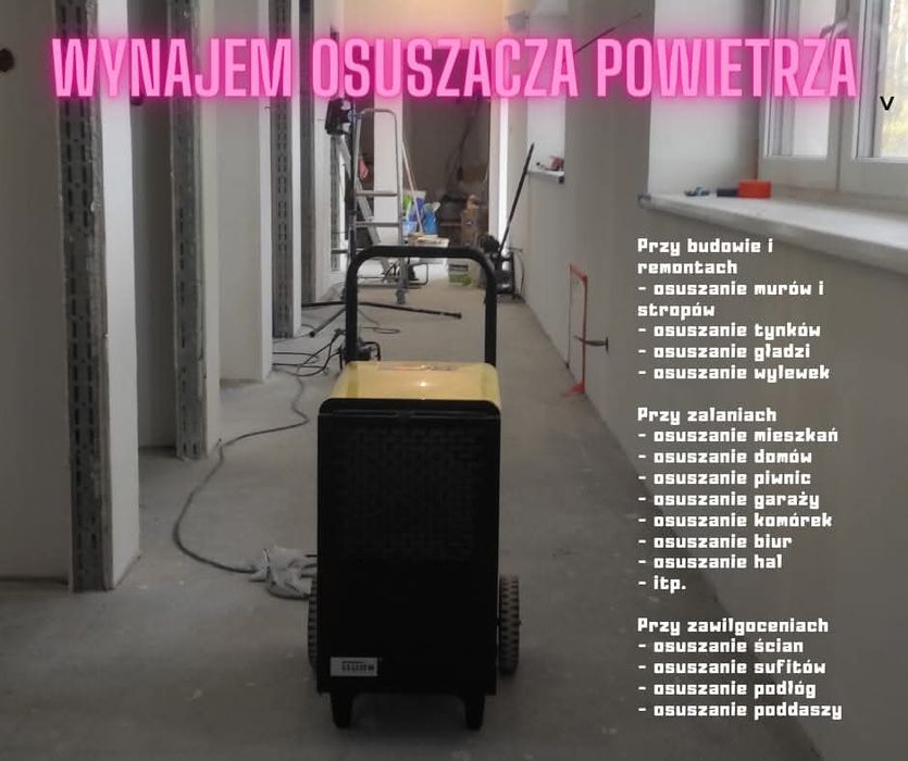 Wynajem osuszaczy budowlanych