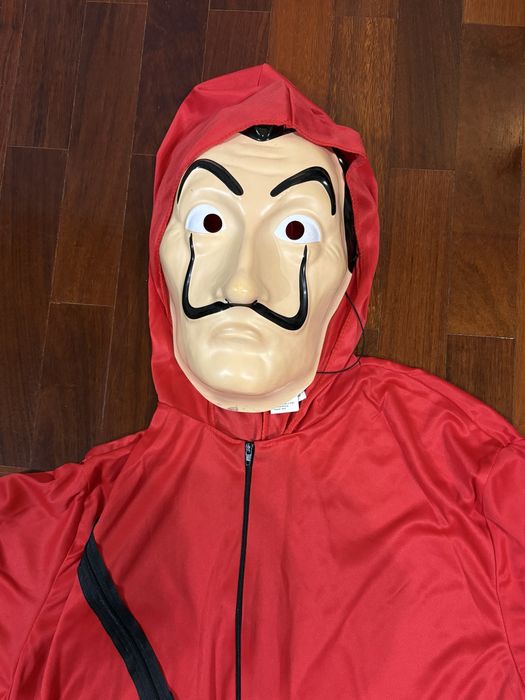 Fato carnaval Casa de Papel - Salvado Dalí, tamanho adulto