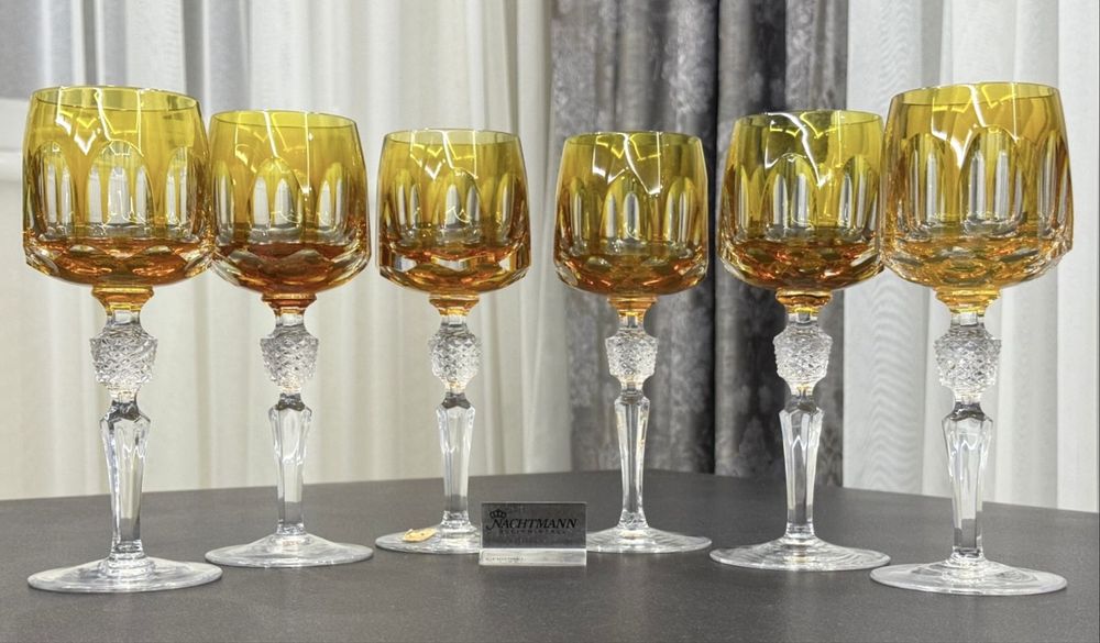 Хрустальные фужеры для вина Nachtmann серия Antika GDR Германия