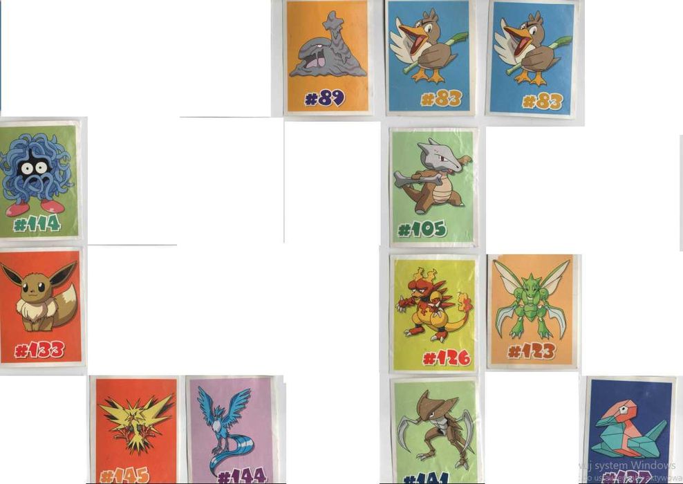 Naklejki Pokemon Chipita Chipicao