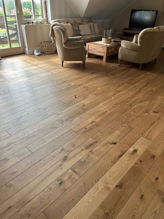 Podłoga Drewniana Dąb Rustic, 13x140x2000mm, 4faza, Olej UV Rzeszów